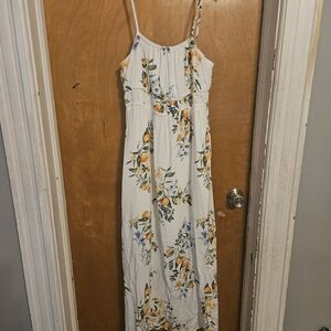 Floral White Maxi Dress